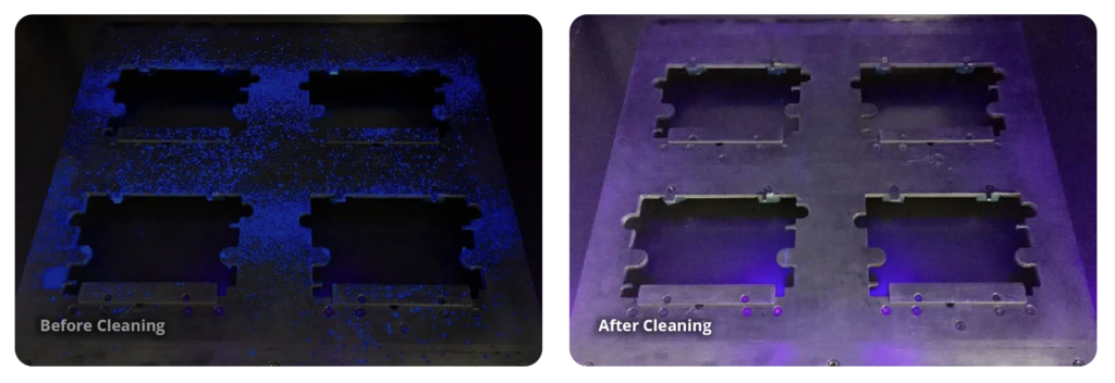 example before and after cleaning process with dct cleaning machine and fluid